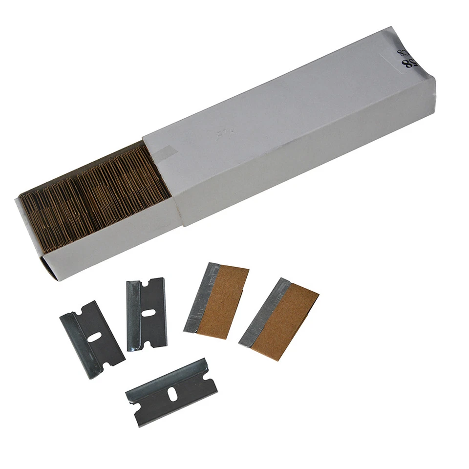 100PCS 1.5" Razor Scraper Blade Glass Paint Oven Clean Single Edge Blade Carbon - Image 3 of 4