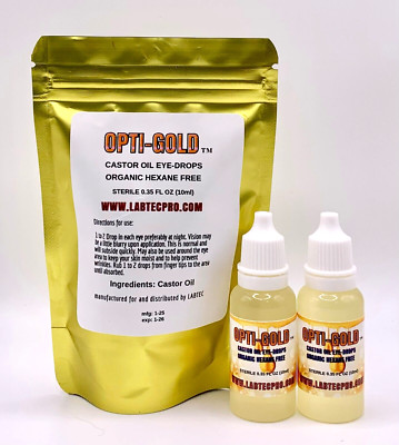 Castor Oil (2 BOTTLES) SAFE FOR EYES! Organic Hexane Free Cold Pressed 15ML