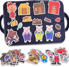 Felt/Flannel Board Story Set of 4, PRECUT Felt Pieces for Preschool Toddlers, Th