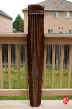 Chinese Antique Aged Fir Guqin 7-stringed Zither Instrument --                /    
