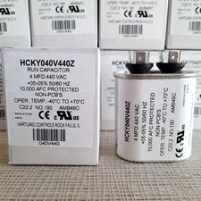 12pcs Oval 4MFD 440VAC Motor Single-Run Capacitor 50/60Hz A/C Fan HVAC Pumps NEW