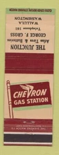 Matchbook Cover - Chevron oil gas The Junction Wallula WA George Gross