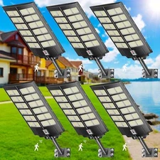 6X Commercial Motion Sensor Solar Street Light Dusk To Dawn for Parking Lot Road