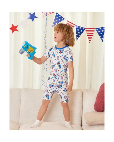 Bamboo Viscose Toddler Animal Pajamas Boys Girls Kids Cool Short Summer 12M-8... - Picture 6 of 8