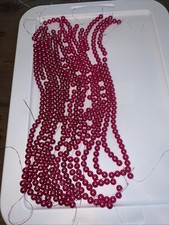 Dark Pink Pearl Beads For Jewelry Making Crafts Lot Of 15 Strands