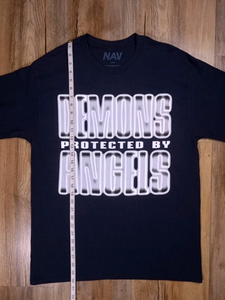 Camiseta Vlone X Nav Demons Protected by Angels Hombre Talla Grande Lote de 2 XO NUEVA SIN ETIQUETAS Foto 4 de 4