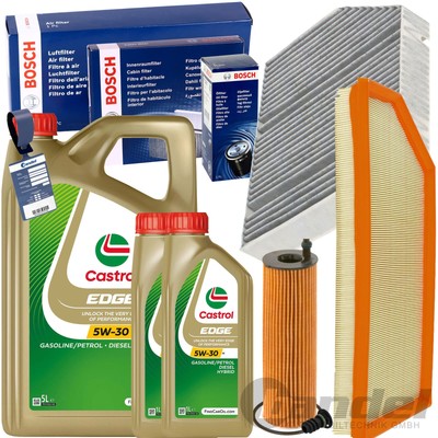 BOSCH FILTERSET+CASTROL M 5W30 ÖL passend für C/E KLASSE W/S205 213 GLE V167 CLS