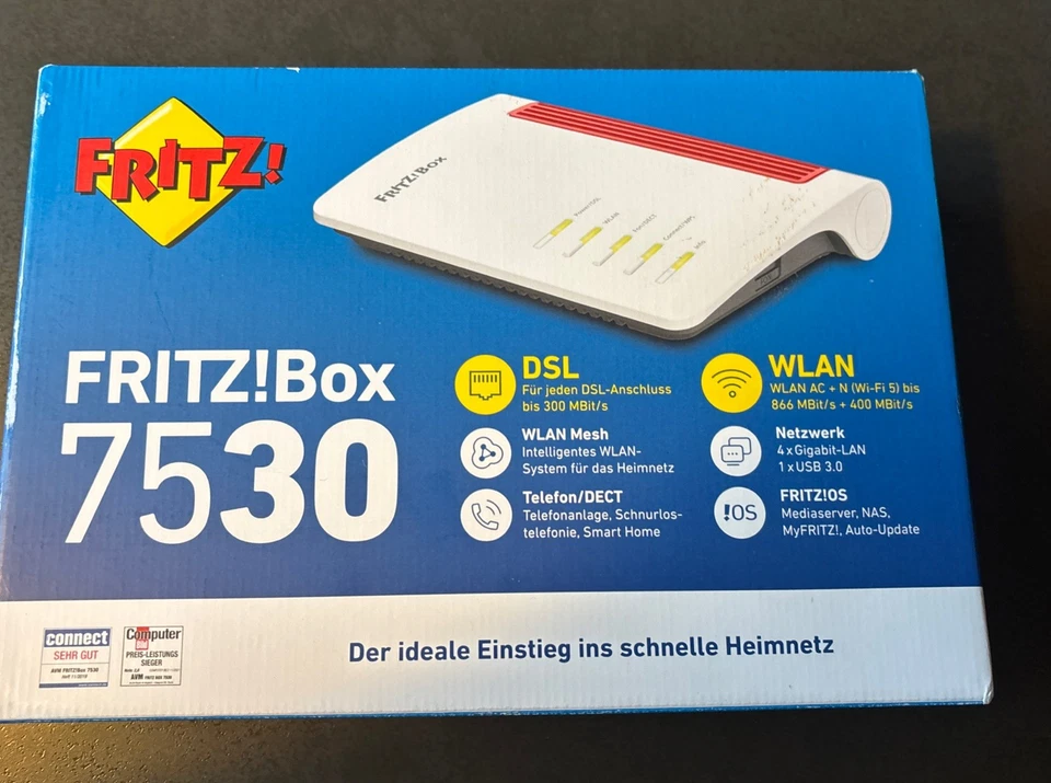 AVM FRITZ Box 7530 WLAN Router - Weiss in OVP