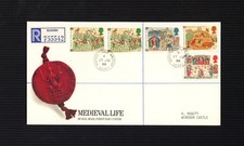 1986 Medieval Life Royal Mail FDC Windsor Castle CDS