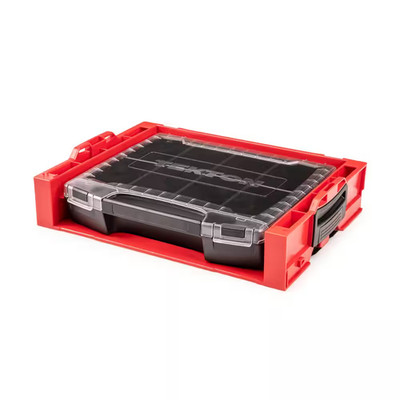 Lidded Drawer (I-Boxx) with 8-Cavity Parts Tray and Stacking Drawer Rack