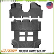 Floor Mats 3 Row Liners Set For Honda Odyssey Tpe All-weather 2011 12-2017
