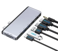 Surface Pro 12 Docking Station (2025) - 2 4K HDMI, TB4, USB 3, SD/TF, Audio