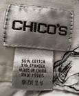 CHICO's (White/Charcoal/Olive) FLORAL Print CROP Pant Sz 2.5 (L) 22 Inseam — photo 6