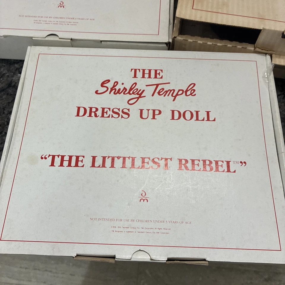 Lote 5 Muñecas de Vestir Shirley Temple De Colección Nuevas en Caja 1987 Ideal Capitán January Rebelde Foto 2 de 4