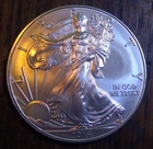 2014 BU Silver Eagle 1 oz 999 US Mint coin free insured ship