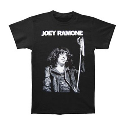 Men's Ramones Joey Mic Stand T-shirt Small Black