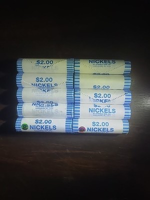 10 Sealed 1776-2026 P&D Semi Q Jefferson Nickel Rolls 5-Denver & 5-Philadelphia 