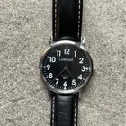 Vntg Carriage By Timex Mens Watch 34mm Silver Tone Case W/Black Dial Bin K