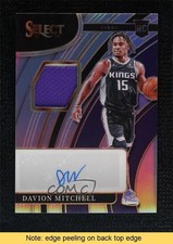 2021 Panini Select Rookie Jersey Silver Prizm /199 Davion Mitchell Auto READ sc8