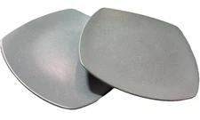 Gibson Elite Gray  Square Dinner Plate 10.5” Stoneware Set Of 2
