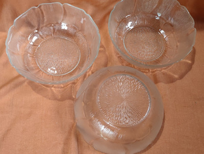 3x Luminarc Arcoroc Fleur  ServierSchüssel Schale 22cm  Bowl Schüssel Salat
