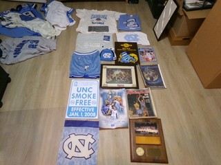 UNC Basketball Lot Carmichael Floor Rams Club Final 4 Stub SI Champion Shorts