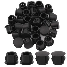 30 Pcs Black Hole Plugs 10mm 3/8 inch Flush Type Panel Plastic Plugs, Furnitu...