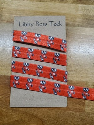 Wisconsin Badgers Fold Over Elastic Sewing Trim DIY Four Yards Printed FOE