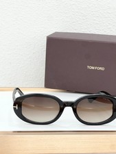 Tom Ford TF1364 Fashion Oval Sunglasses 49-21-140 Black Frame Gradient Lens