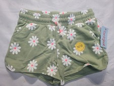 Girls' Knit Pull-On Shorts Cat  Jack Light Olive Green Terry Cloth Size Medium