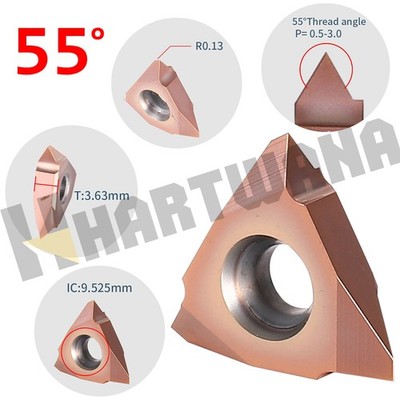 16VERAG55 55° Indexable Threading Inserts Lathe Turning Threading Holder 20mm