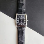 Vintage Seiko Slim Quartz Black Face Gentlemen's Wrist Watch - FREE SHIPPING