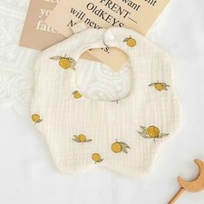 Baby Petal Shape Bib Cotton Lovely Moisture Absorption Soft Breathable Baby