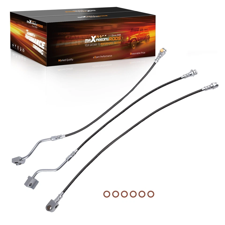 Kit de sistema de freio 4x4 para Ford F150 Bronco 1980-1996 elevação 4"-6" aço inoxidável - Imagem 2 de 4