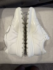 PRADA WHITE NYLON GABADINE SPAZZOLATO SPAZZOL...
