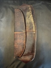Vintage Eel skin Wallet. Brown/burgandy Fold Over