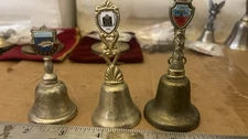 3 Vintage Hand Bells Percussion Collectables 1982 Worlds Fair Cloisters Maasdam