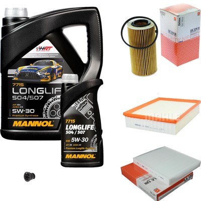 MAHLE Inspektionspaket 6L MANNOL 5W-30 Longlife für Audi A1 Sportback 1.8 TFSI