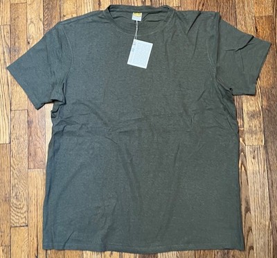 Men's ONNO Short Sleeve 55% Hemp/45% Cotton Green/Cypress T-Shirt, 2X, NOS