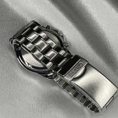 SEIKO 7T92-0DW0 Navy Dial Chronograph Men's Quartz Watch Japan