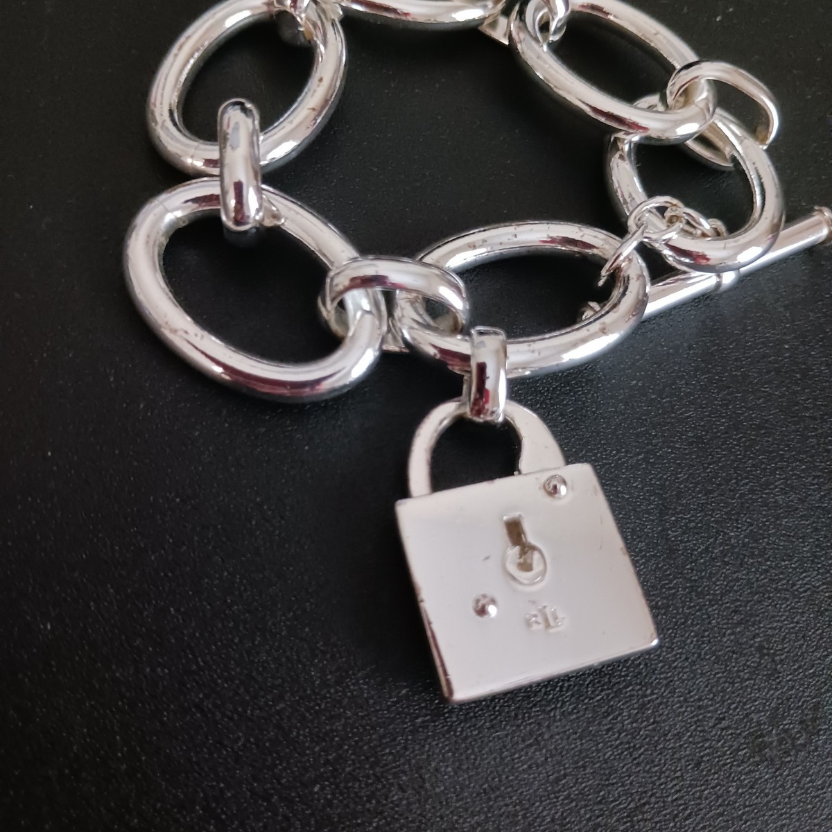Lauren Ralph Lauren Silver Tone Toggle 8