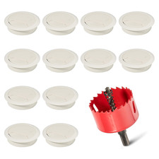 Desk Grommet 2 Inch 50 Mm 12 Pieces, Desk Hole Cover for Cables, Desk Wire Hol