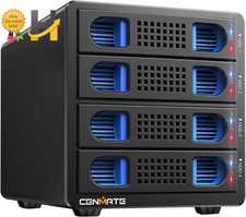 4 Bay Hard Drive Enclosure USB 3.0 Type C 2.5 3.5 SATA SSD HDD DAS Capacity 80TB