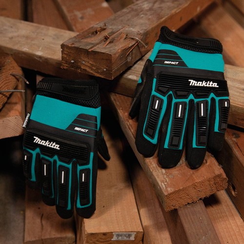 Makita 1-Pr/Size-XL Unisex T-04260 Advanced Impact Demolition Gloves, Teal/Black - Picture 8 of 8