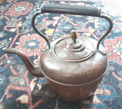 antique copper tea kettle Marque deposee Birmingham 1875