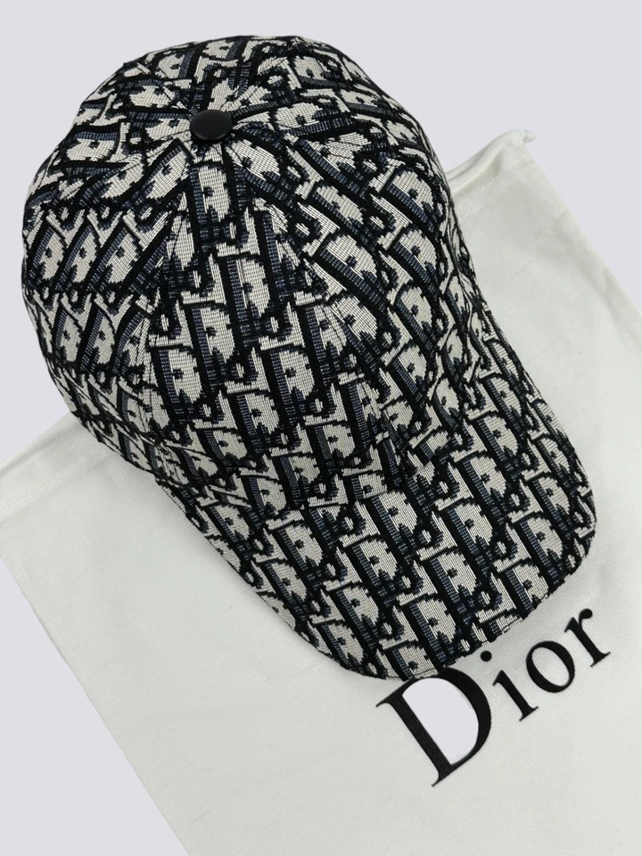 Gorra de béisbol Dior Oblicua Monograma Logo Algodón Lona Gris Talla S Foto 2 de 4