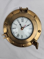 Antique Vintage Martime Brass Ship Portal Window Clock