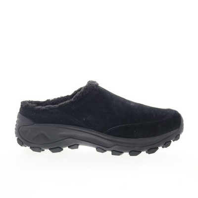 Merrell Winter Slide J005130 Womens Black Nubuck Slip On Clog Flats Shoes