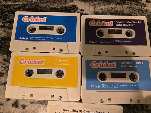 5 Vintage Cricket Indoor Spielzeit Kassetten, Playmates Spielzeug, Puppe, 1986 - Bild 7 von 13