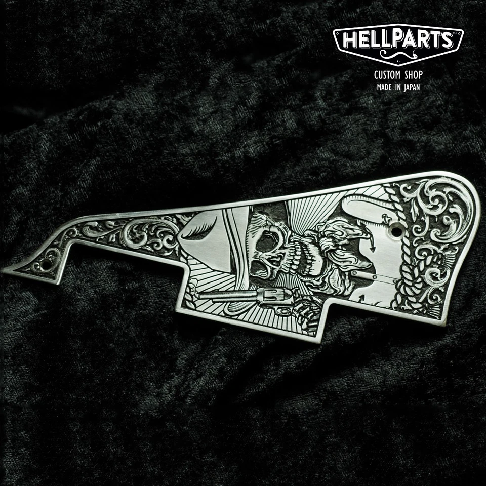 Golpeador de aluminio grabado Bronco Buster. Custom Shop. Epiphone Les Paul. Foto 4 de 4